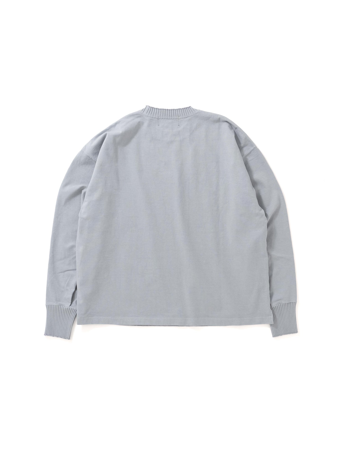 【Perfect ribs】Basic Long Sleeve T Shirts / Gray