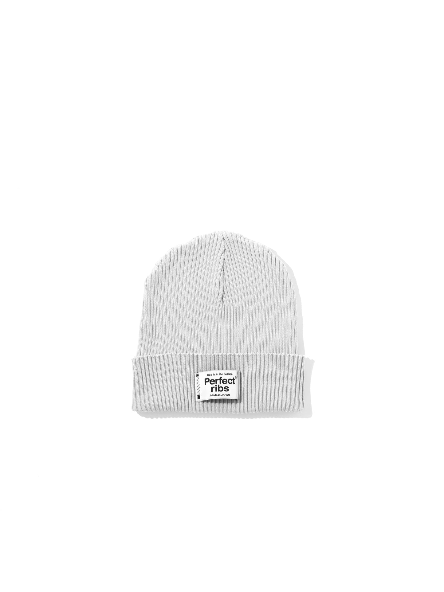 【Perfect ribs】Rib Beanie Cap / White