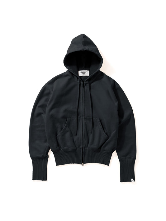 【Perfect ribs®︎×A LOVE MOVEMENT】Basic Zip Hoodie / Black