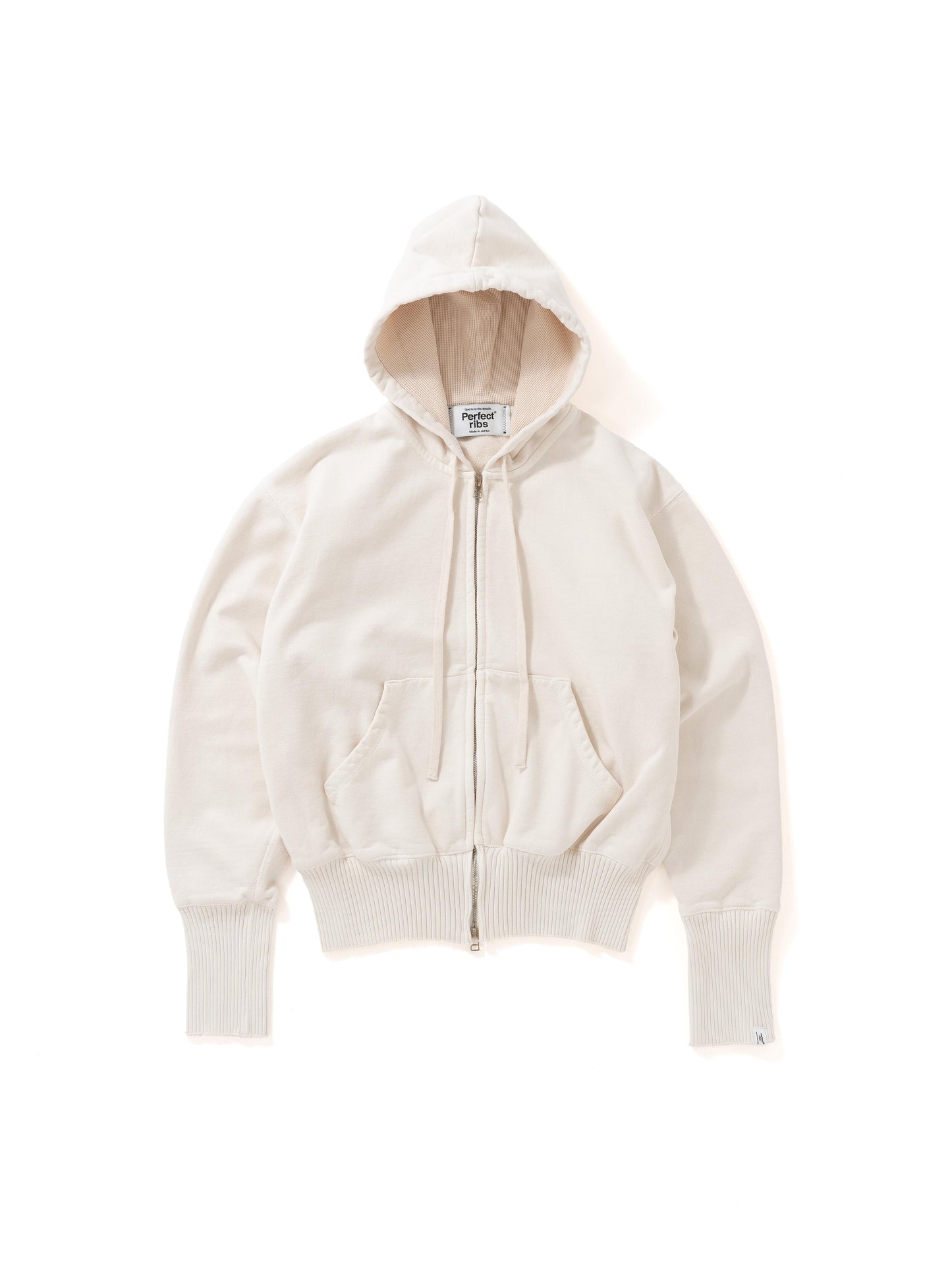 【Perfect ribs®︎×A LOVE MOVEMENT】Basic Zip Hoodie / Ivory