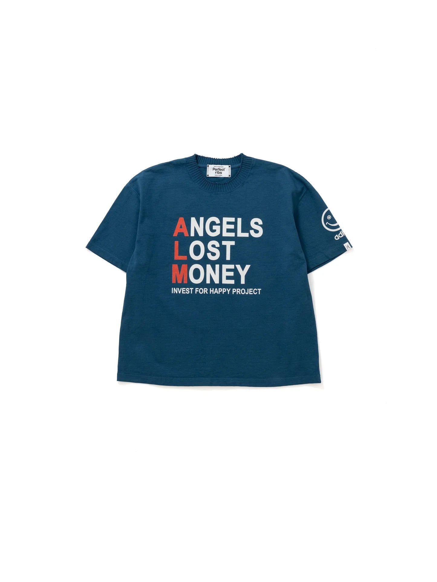 【Perfect ribs®︎×A LOVE MOVEMENT】LOST ANGELS / Basic Short Sleeve T Shirts / Sea Blue