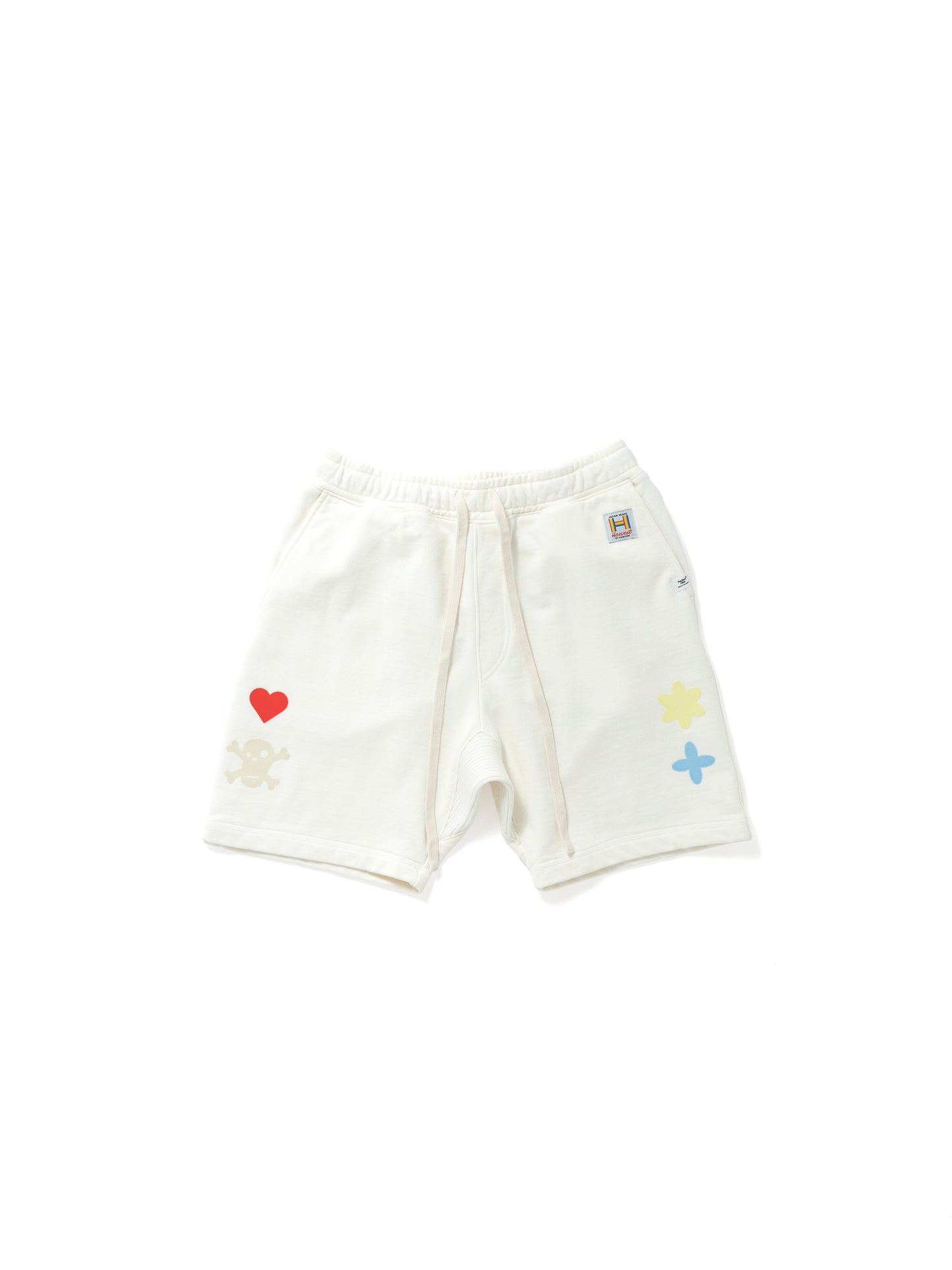 【Perfect ribs × HAROSHI】Basic Sweat Short Pants / White