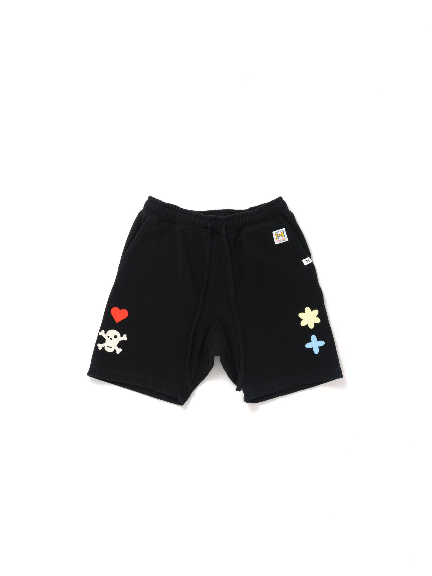 【Perfect ribs × HAROSHI】Basic Sweat Short Pants / Black