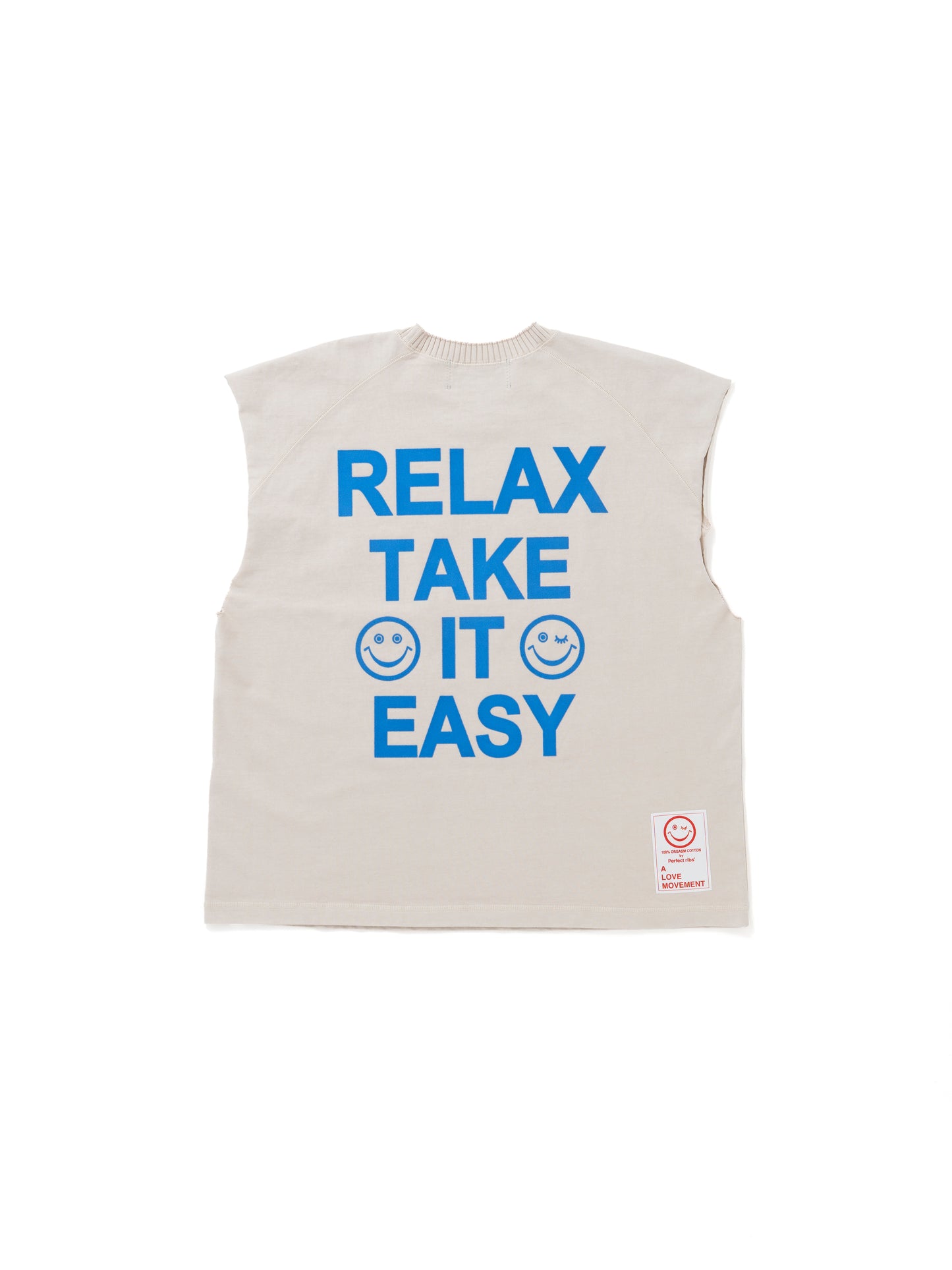 【Perfect ribs®︎×A LOVE MOVEMENT】Sleeveless Tops (RELAX TAKE IT EASY) / Beige