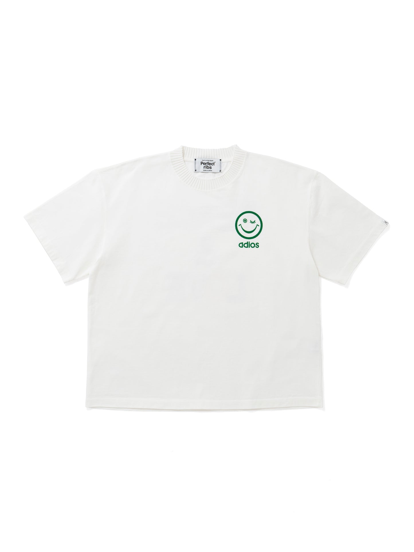【Perfect ribs®︎×A LOVE MOVEMENT】Basic Short Sleeve T Shirts (PEACE&LOVE) / White