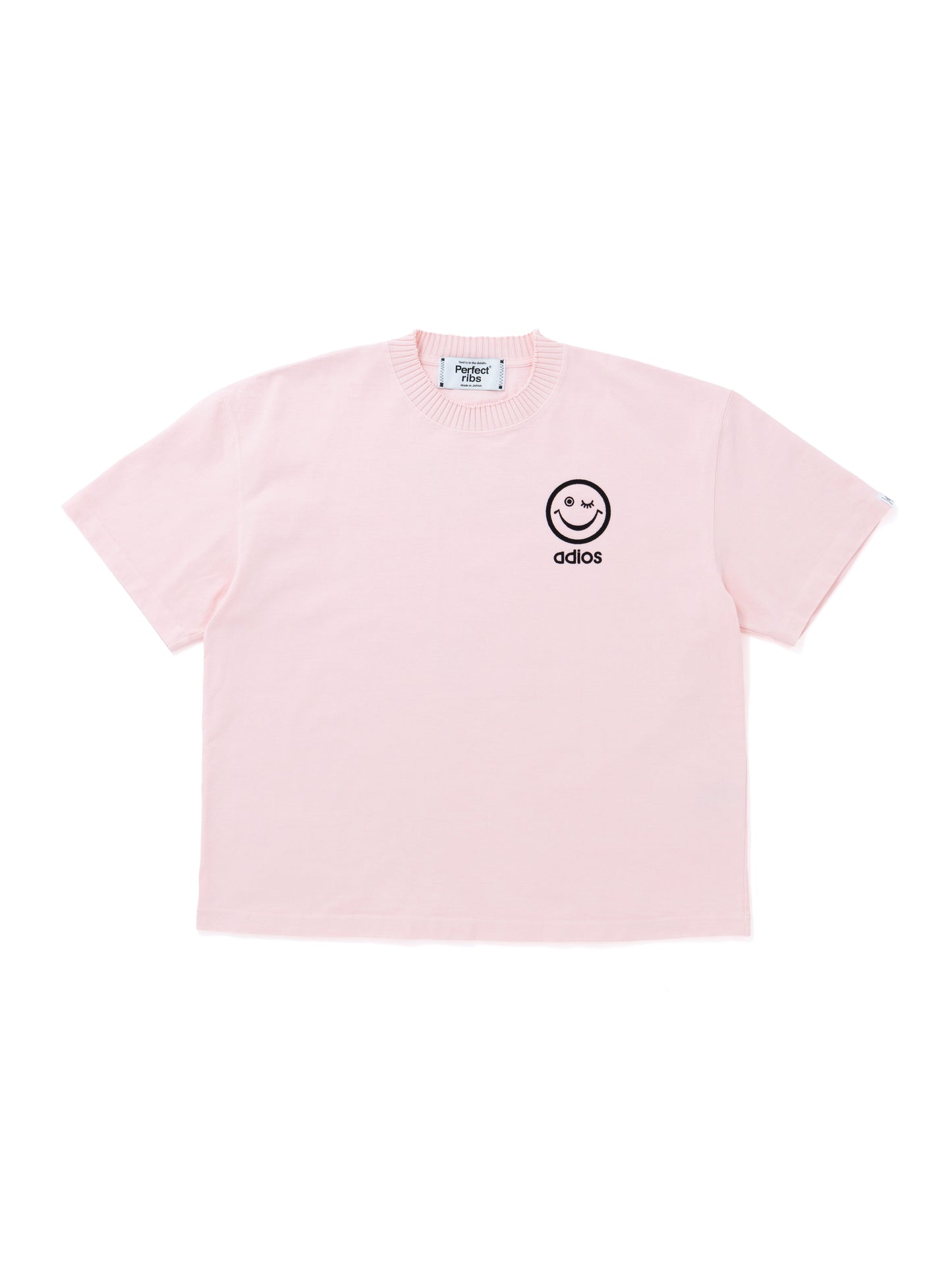 【Perfect ribs®︎×A LOVE MOVEMENT】Basic Short Sleeve T Shirts (PEACE&LOVE) / Pink