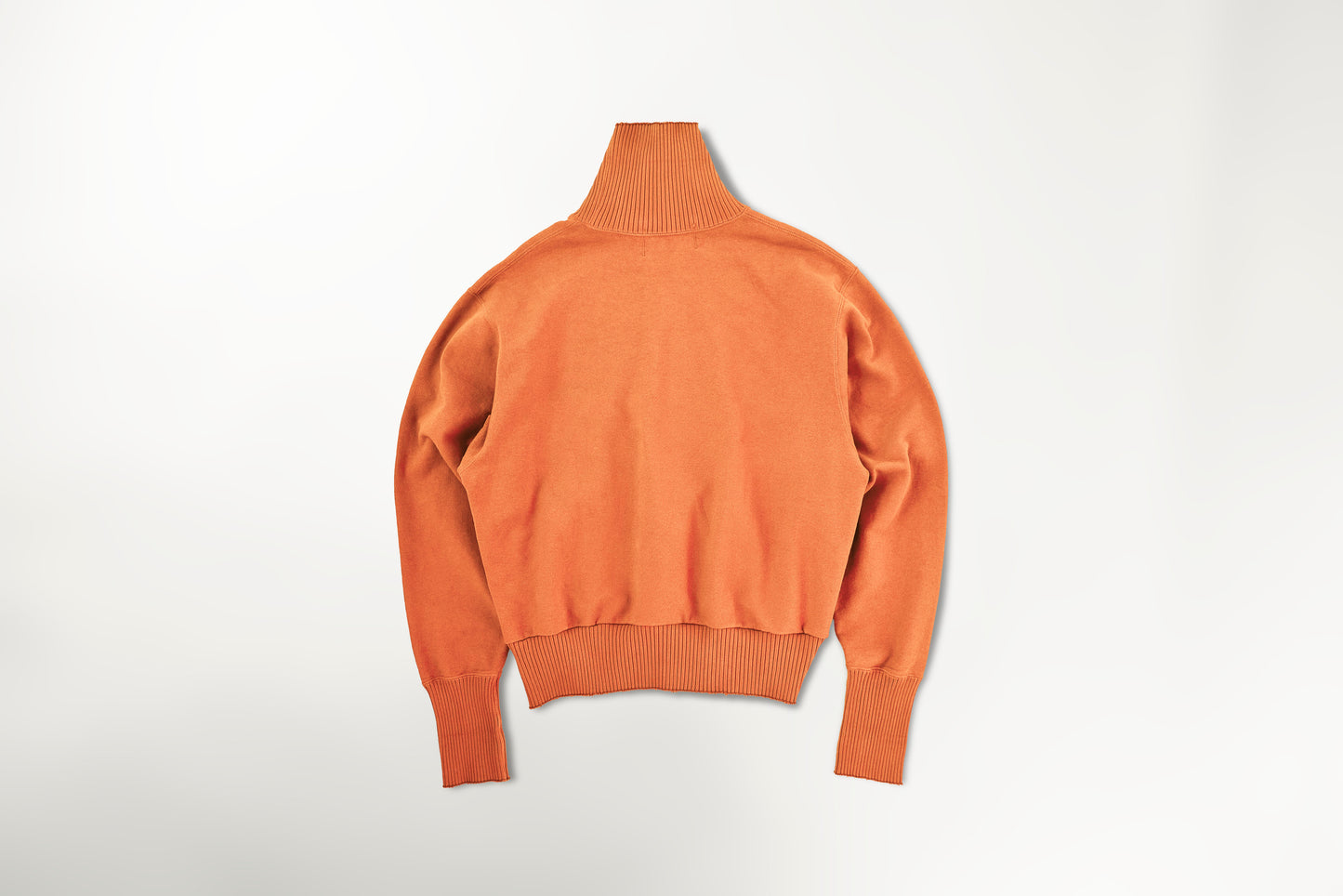 【Perfect ribs】Turtle Neck Sweat Shirt / Orange