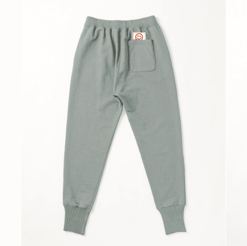 【Perfect ribs×A LOVE MOVEMENT】"HAPPY EXPLORE" Basic Sweat Pants / Gray×Ink Blue