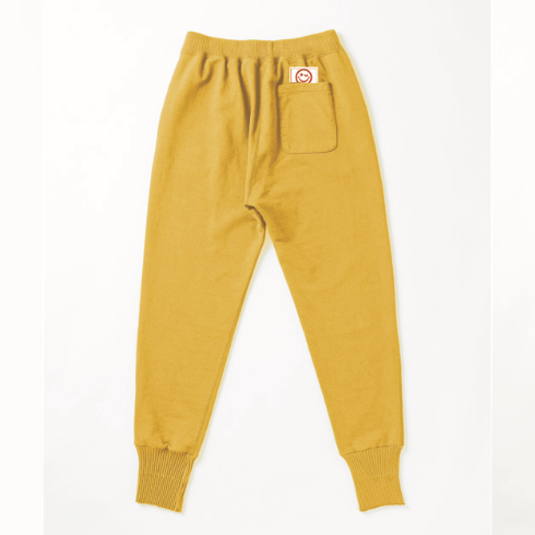 【Perfect ribs×A LOVE MOVEMENT】"HAPPY EXPLORE" Basic Sweat Pants / Yellow×Ink Blue (ベーシック スウェットパンツ/イエロー×インクブルー)