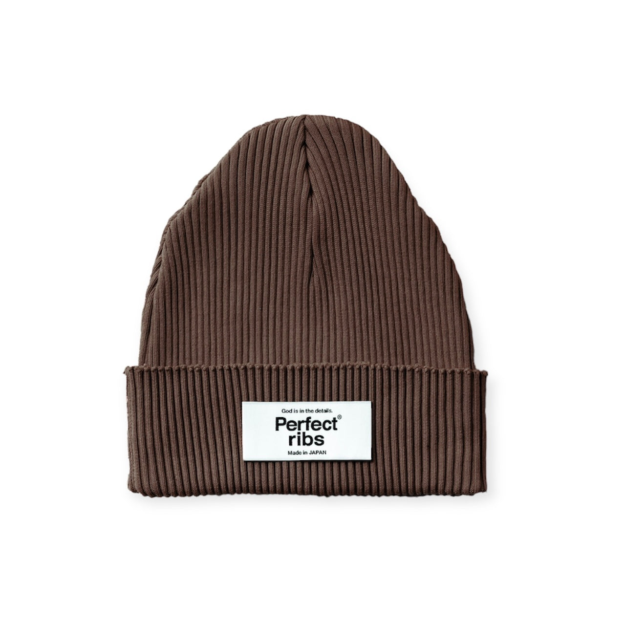 Rib Beanie Cap / Brown