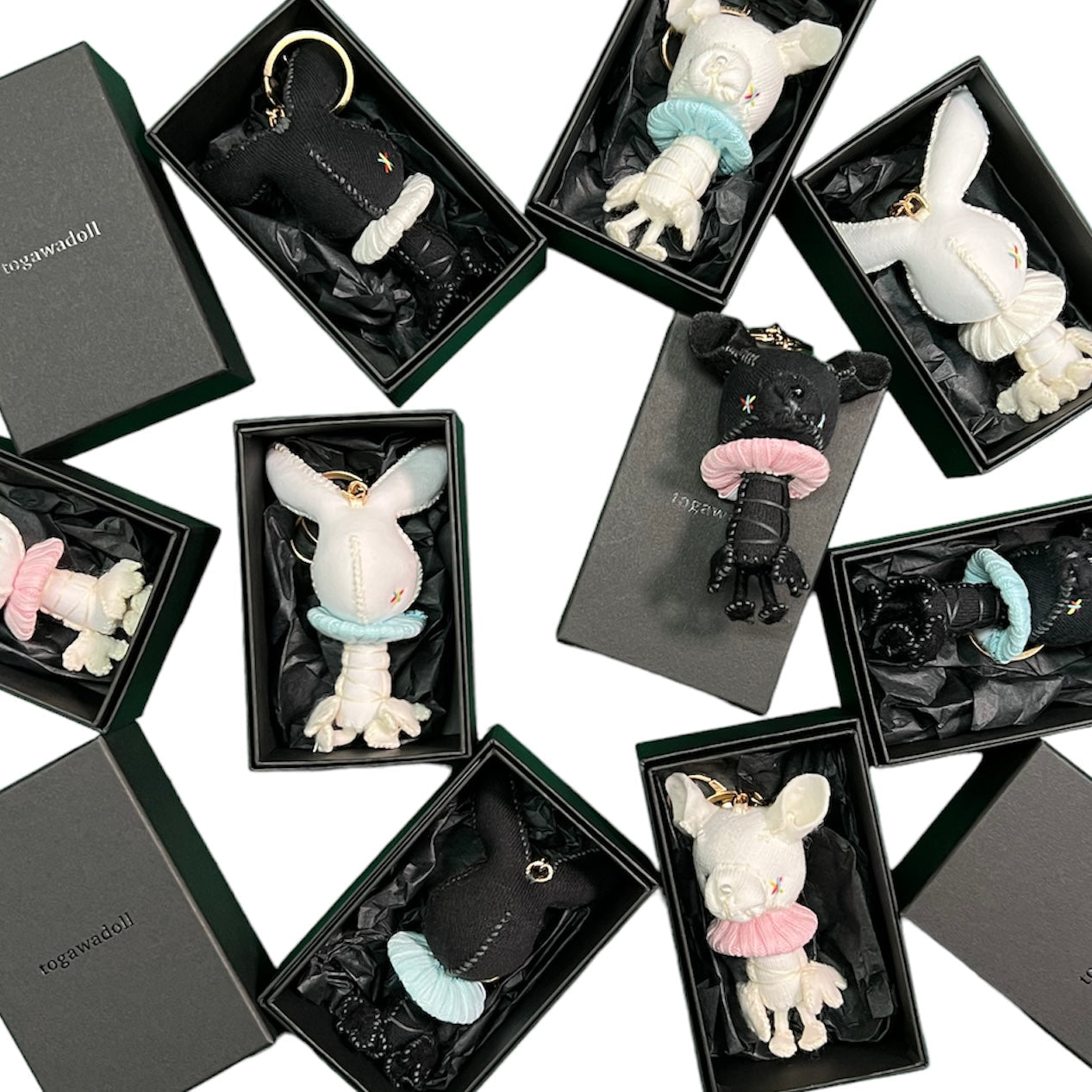 【Perfect ribs×togawadoll】Rabbit Key Holder/BLACK